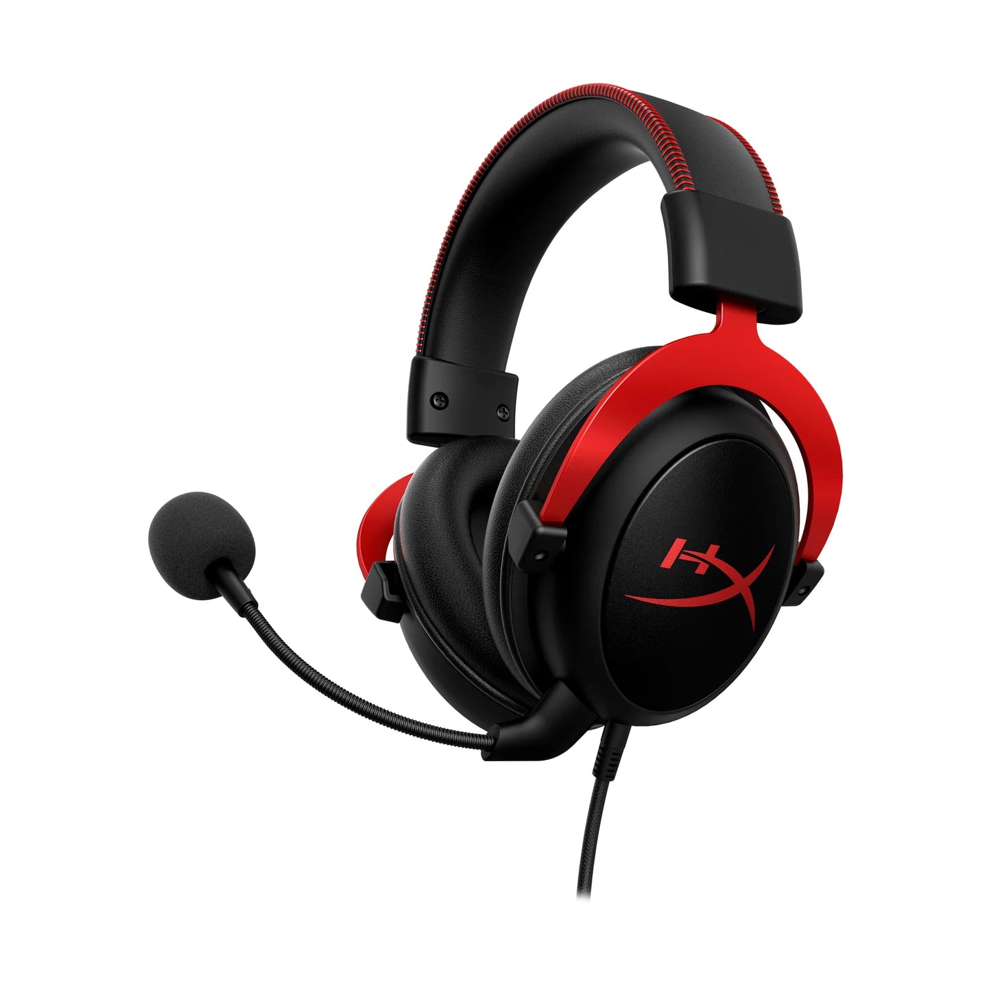 HyperX Cloud II Wired Over Ear Headphones with Mic – Red