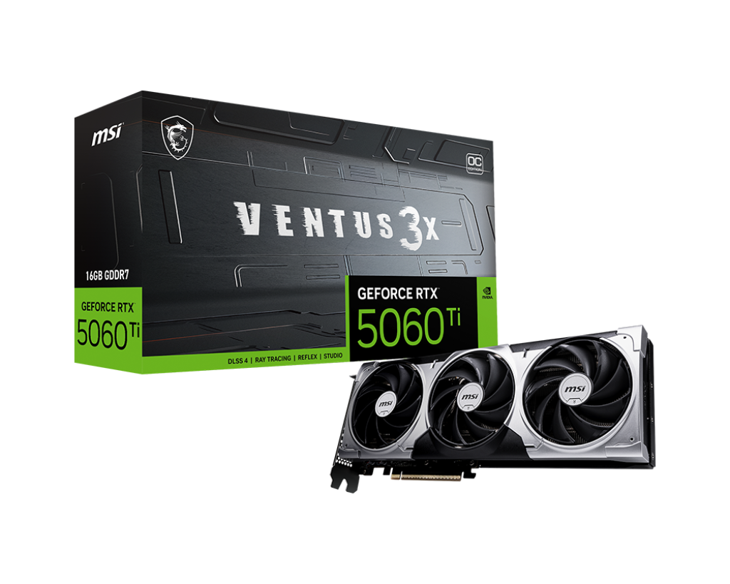 MSI GeForce RTX 5060 Ti 16G VENTUS 3X OC Graphics Card